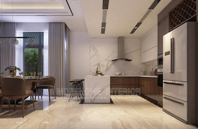 Mẫu tủ bếp biệt thự