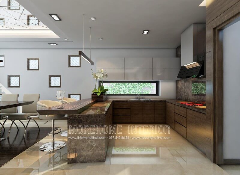 Mẫu tủ bếp biệt thự