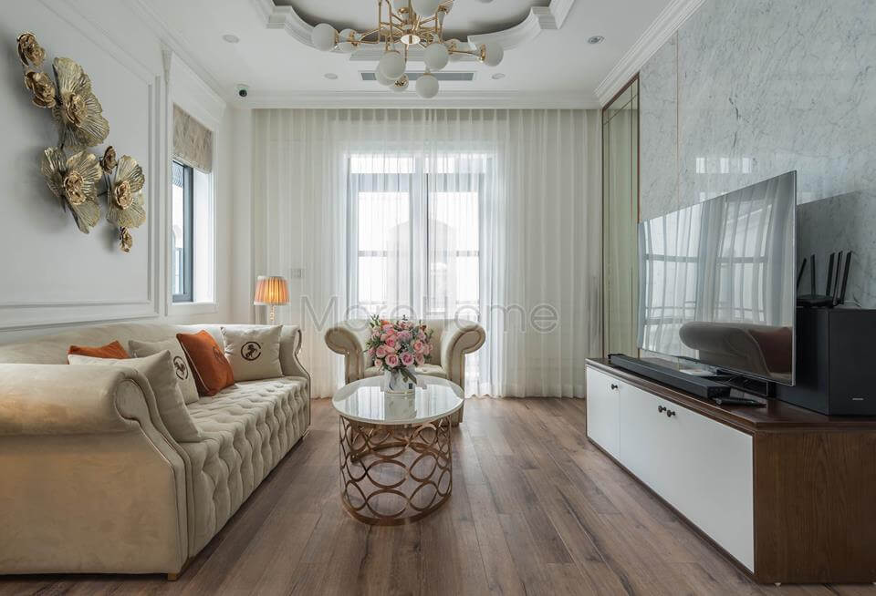 Sofa bọc nỉ được sản xuất bởi MoreSofa - thiết kế chuẩn mực, thẩm mỹ cao, bền bỉ với thời gian Chiêm ngưỡng các cách bố trí phòng khách biệt thự độc đáo nhất