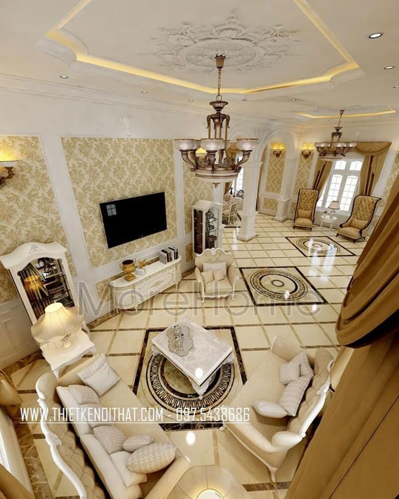 Chiêm ngưỡng các cách bố trí phòng khách biệt thự độc đáo nhất