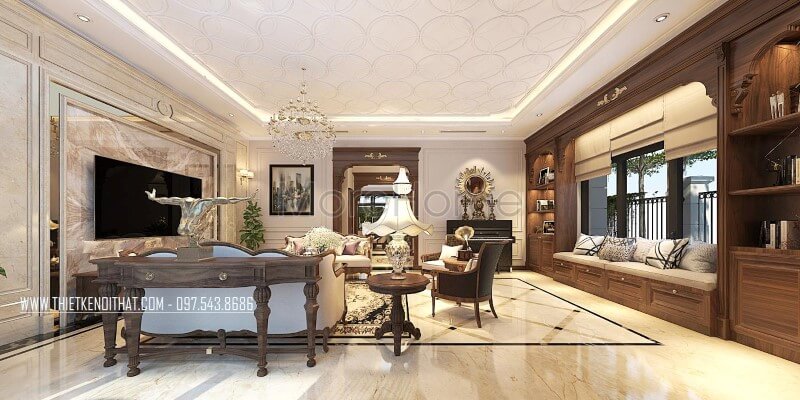 Thiết kế nội thất biệt thự đẹp, sang trọng