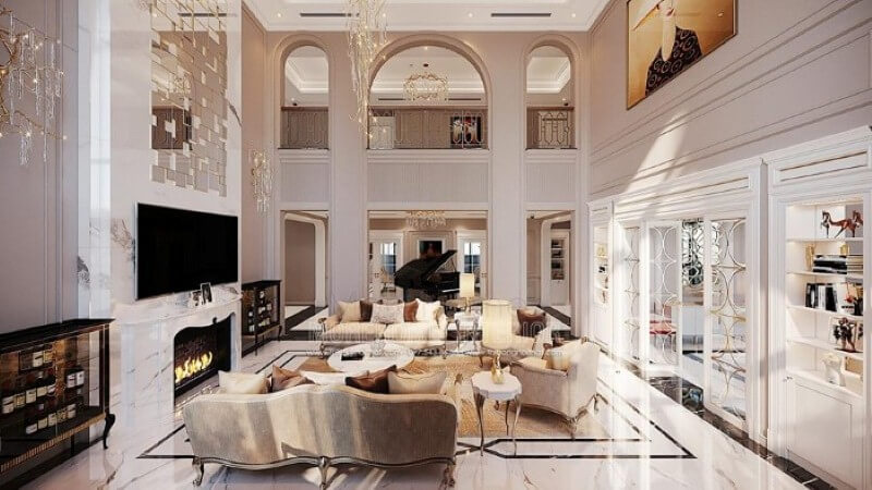 Xu hướng thiết kế phòng khách tiện nghi