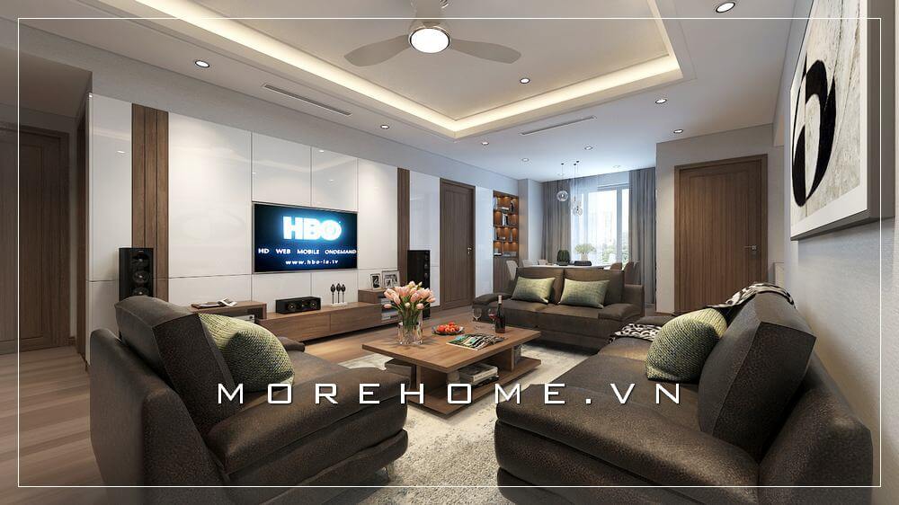 Thiết kế phòng khách hiện đại cho biệt thự