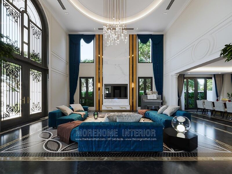 Thiết kế phòng khách biệt thự